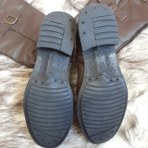 Women's Distressed Leather Mid Boots Size 7 - Picture 5 of 8